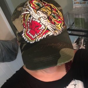Camouflage Ed Hardy Snap-Back Hat